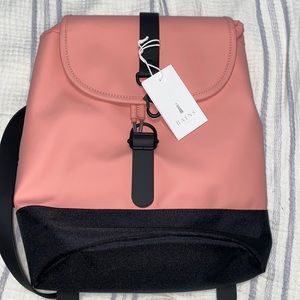 Rains Drawstring Backpack Pink/Coral